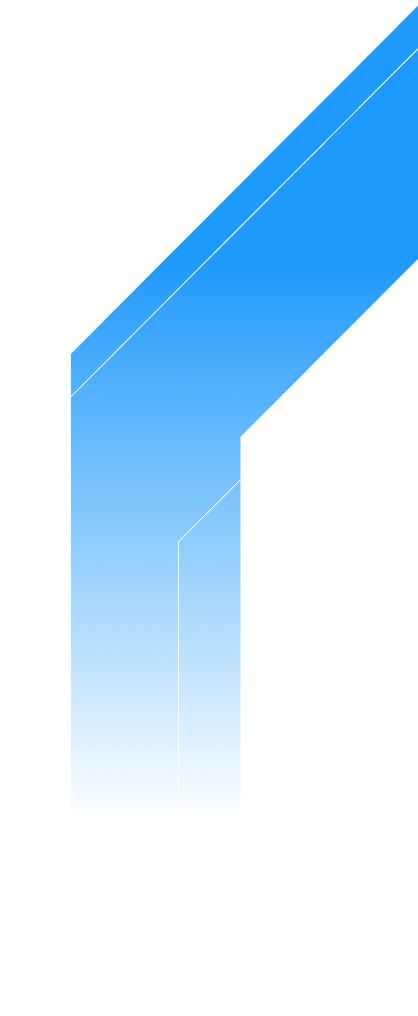 Abstract design with a bold blue geometric shape angled against a stark black background, framed by minimalist white lines. Perfect for a modern home exterior cleaning website background.